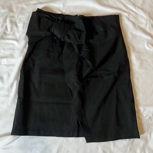 Bow detail wrap skirt